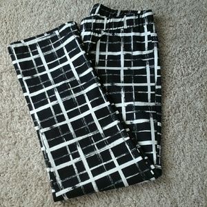 Black and White Windowpane Pants